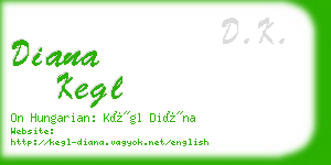 diana kegl business card